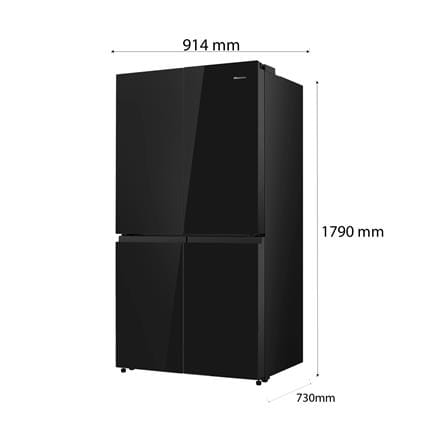 ตู้เย็น MULTI DOOR HISENSE RQ640P5GB 23.3 คิว กระจกดำ_6