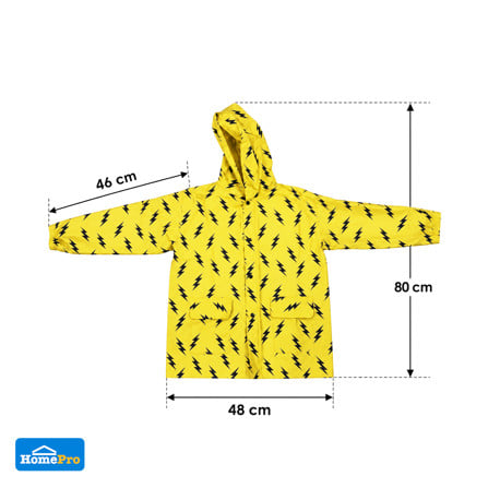 เสื้อกันฝนเด็ก HOMEPRO ไซซ์ XL สีเหลือง_4