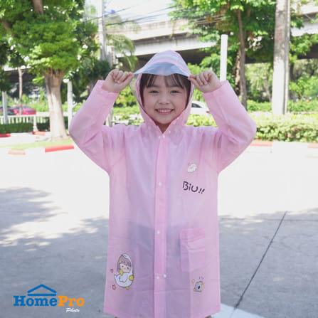 เสื้อกันฝนเด็ก HOMEPRO ไซซ์ 3XL สีชมพู_4