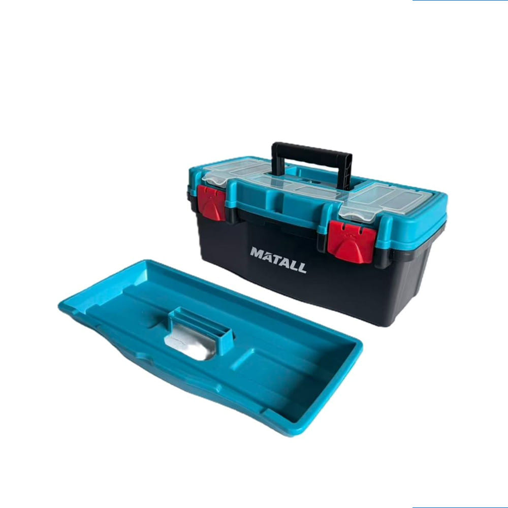 กล่องเครื่องมือพลาสติก MATALL HL3078-G 16 นิ้ว สีดำ/ฟ้า