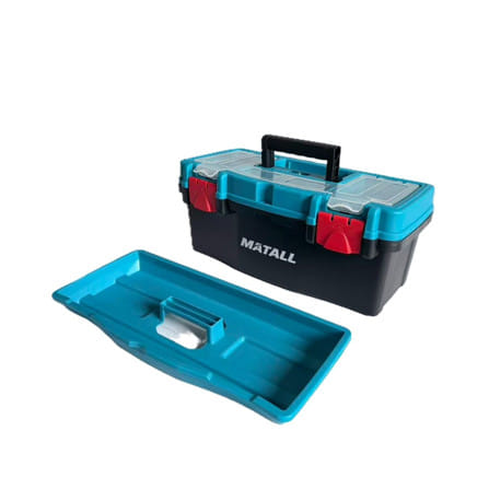กล่องเครื่องมือพลาสติก MATALL HL3078-H 12 นิ้ว สีดำ/ฟ้า_4