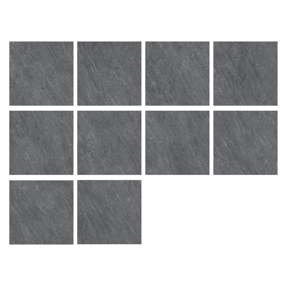 กระเบื้องพื้นพอร์ซเลน 60x60 ซม. COTTO เกรย์สโตน ดำ PM 1.44 ตร.ม.