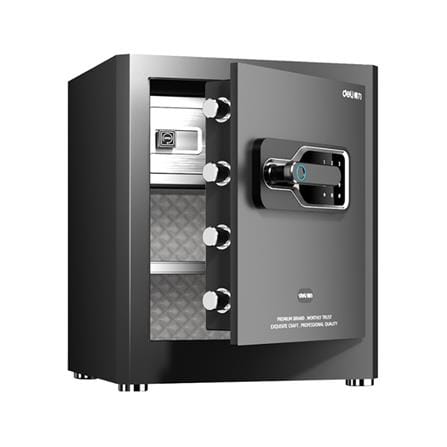 ตู้นิรภัย FINGERPRINT DELI AE130-BK-01 สีดำ_0