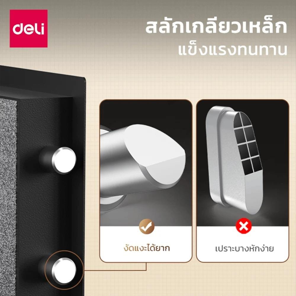 ตู้นิรภัย ELECTRONICS DELI ET540-BK-01 สีดำ