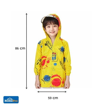 เสื้อกันฝนเด็ก HOMEPRO ไซซ์ L สีเหลือง_7