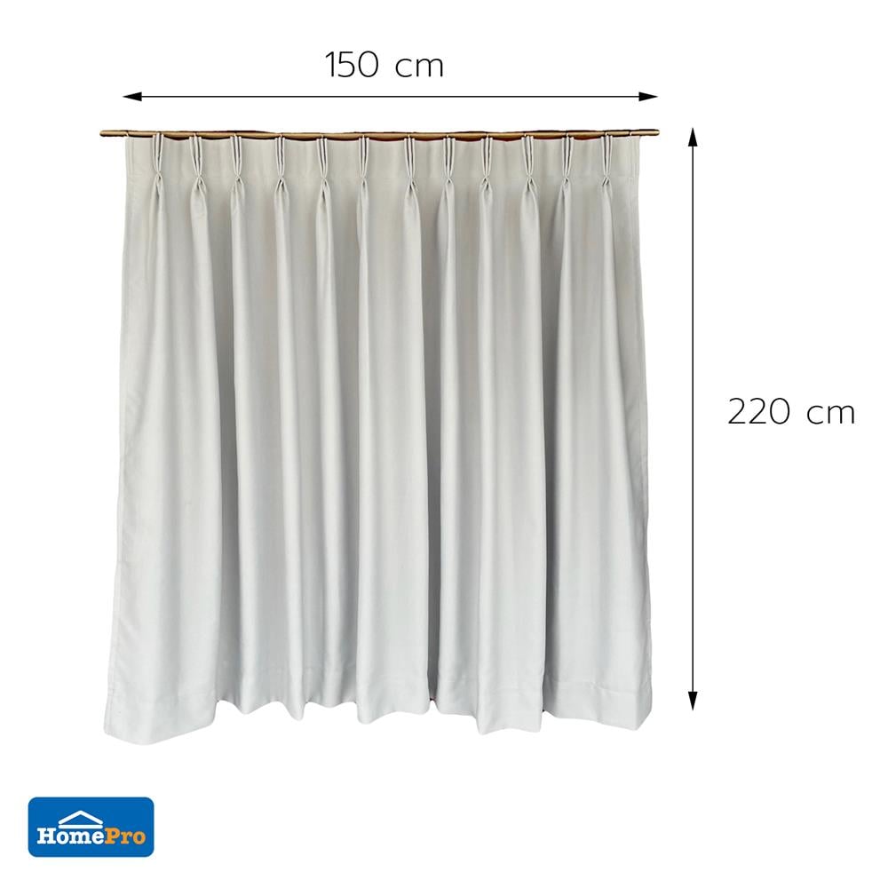 ผ้าม่านจีบ HOME LIVING STYLE MARIM UV 150x220 ซม. สีเทา