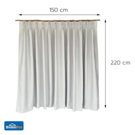 ผ้าม่านจีบ HOME LIVING STYLE MARIM UV 150x220 ซม. สีเทา_7