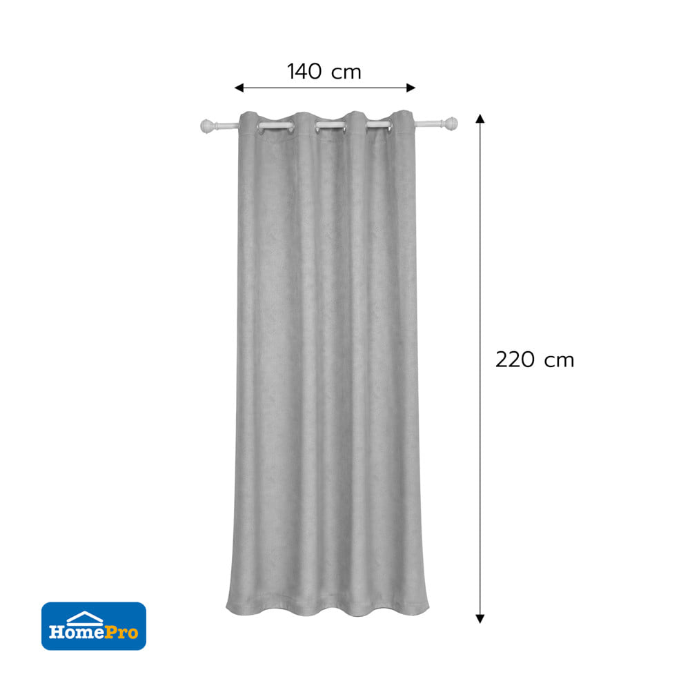 ผ้าม่าน EYELET HOME LIVING STYLE LENA UV 140x220 ซม. สีเทา