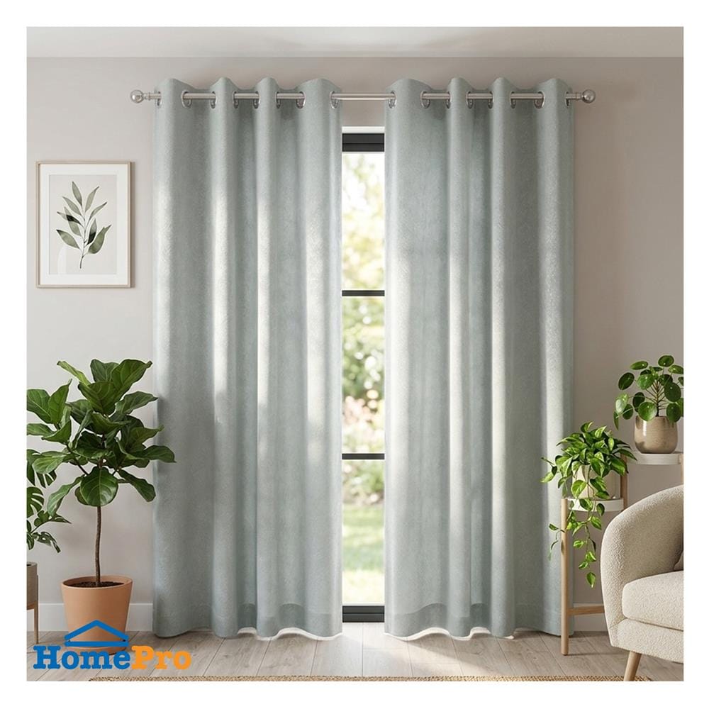 ผ้าม่าน EYELET HOME LIVING STYLE LENA UV 140x220 ซม. สีเทา