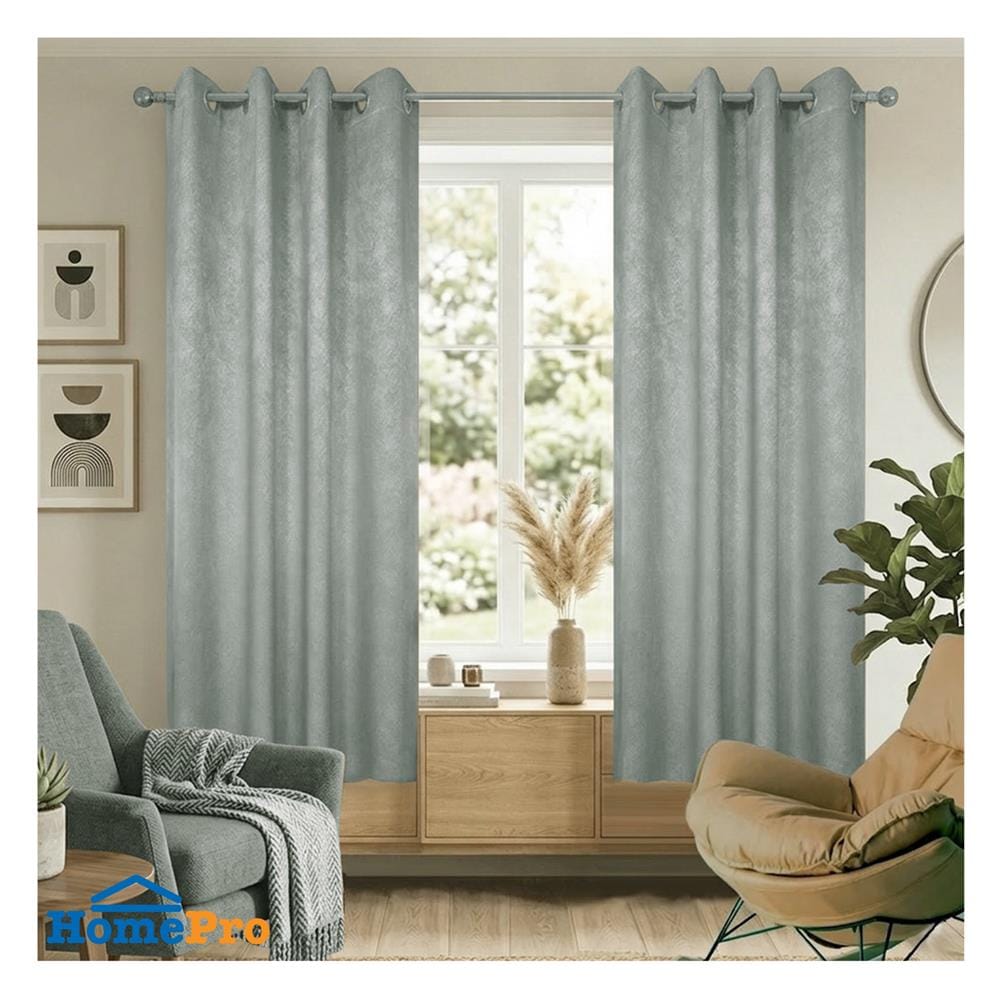 ผ้าม่าน EYELET HOME LIVING STYLE LENA UV 140x160 ซม. สีเทา