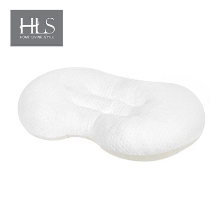 หมอนสุขภาพ ใยสังเคราะห์ HOME LIVING STYLE COOLING PEANUT 15x22 นิ้ว WHITE/CREAM_0