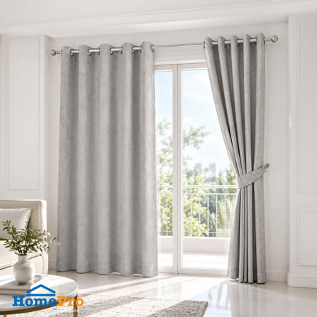 ผ้าม่าน EYELET HOME LIVING STYLE ANNA UV 140x220 ซม. สีเทา_3