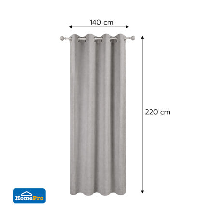 ผ้าม่าน EYELET HOME LIVING STYLE ANNA UV 140x220 ซม. สีเทา_5