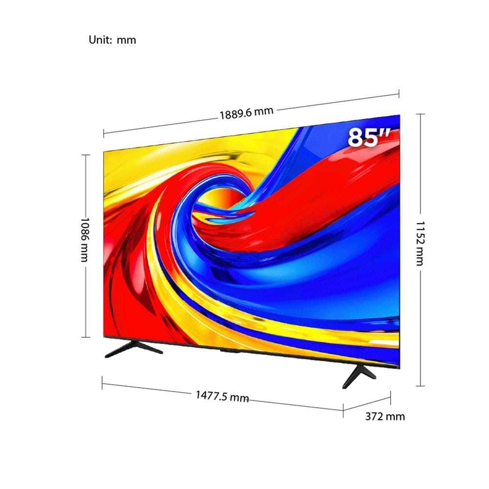 ทีวีคิวแอลอีดี 85 นิ้ว TCL (4K, QLED, GOOGLE TV) 85P7L