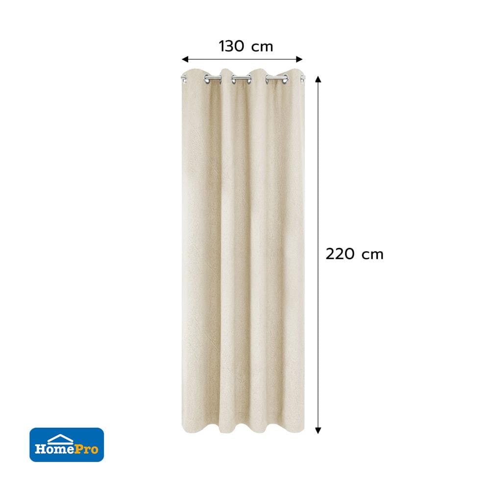ผ้าม่าน EYELET HOME LIVING STYLE FOLIO UV 130x220 ซม. สีครีม