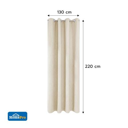 ผ้าม่าน EYELET HOME LIVING STYLE FOLIO UV 130x220 ซม. สีครีม_5