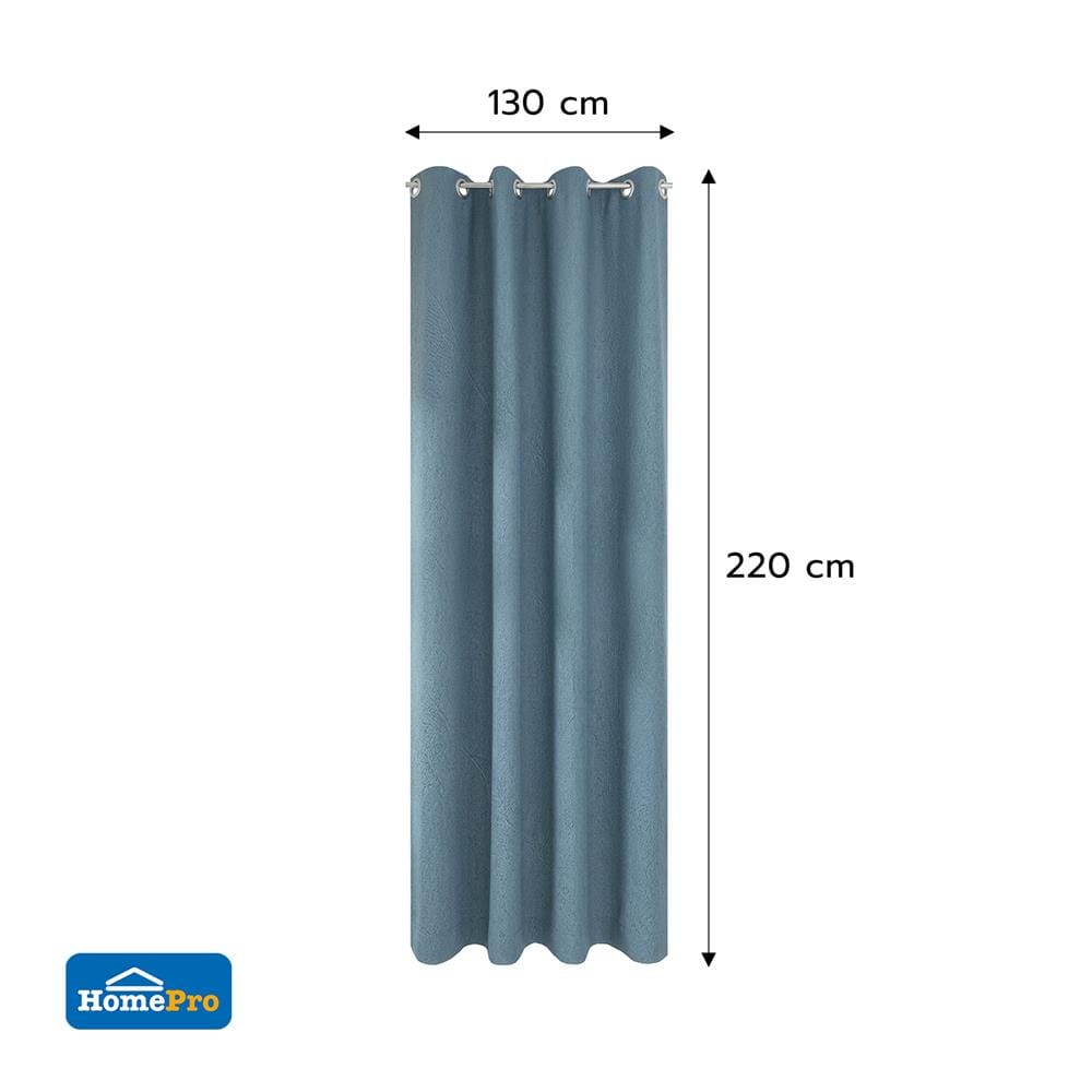 ผ้าม่าน EYELET HOME LIVING STYLE FOLIO UV 130x220 ซม. สีฟ้า