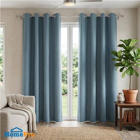 ผ้าม่าน EYELET HOME LIVING STYLE FOLIO UV 130x220 ซม. สีฟ้า_3
