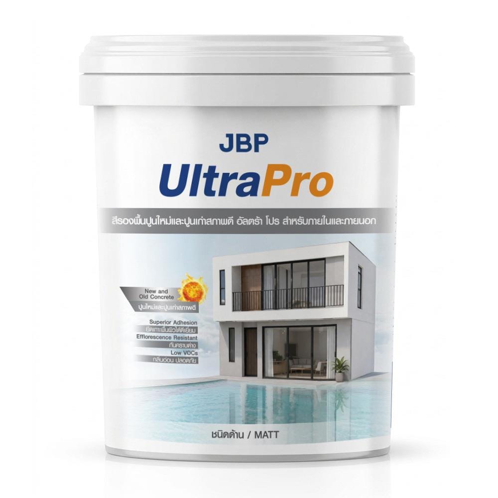 สีรองพื้นปูนใหม่ ชนิดด้าน JBP ULTRA PRO 1601 สีขาว 5 แกลลอน