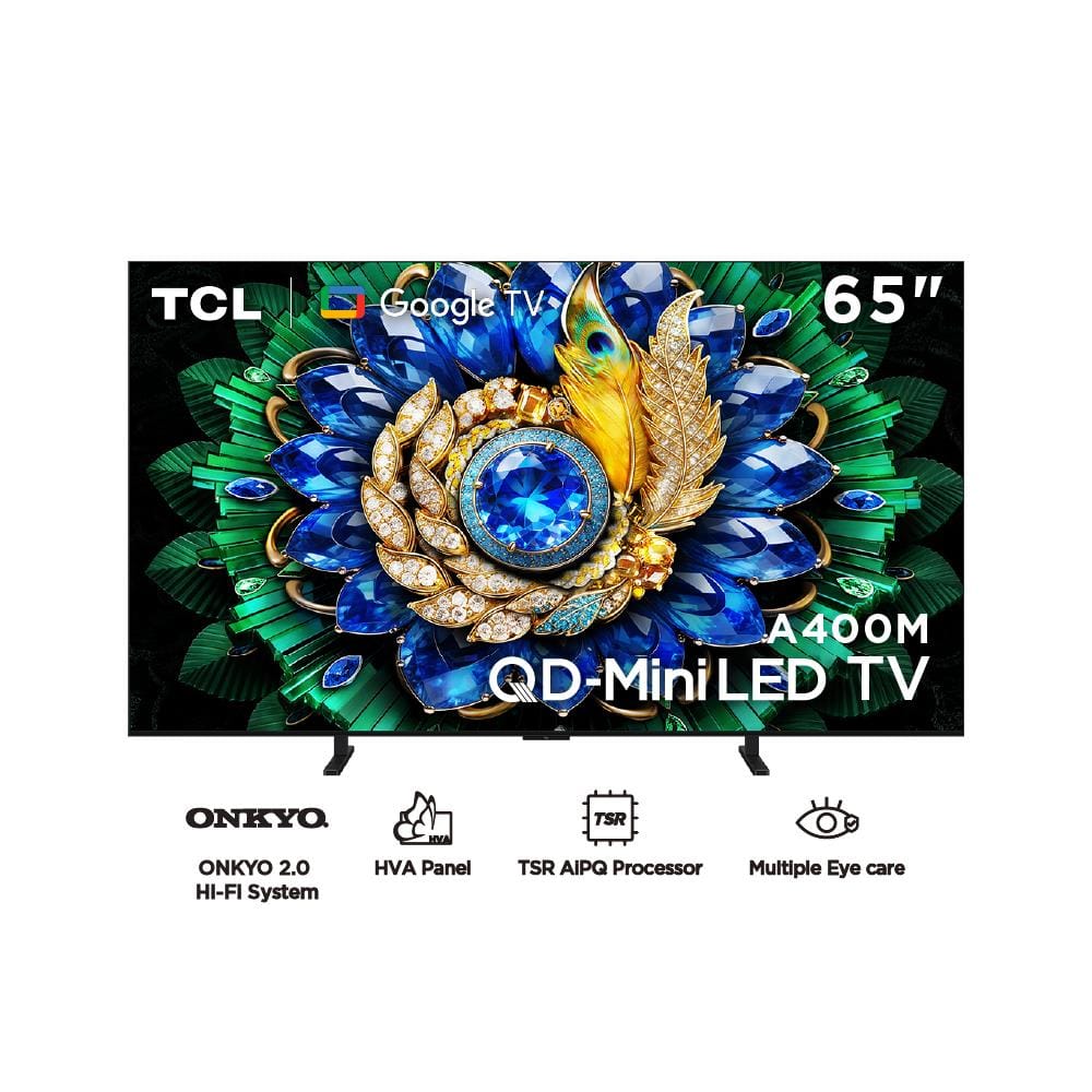 ทีวีคิวดี มินิแอลอีดี 65 นิ้ว TCL (4K, MINI LED, GOOGLE TV) 65A400M