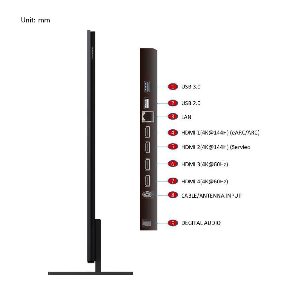 ทีวีคิวดี มินิแอลอีดี 65 นิ้ว TCL (4K, MINI LED, GOOGLE TV) 65A400M