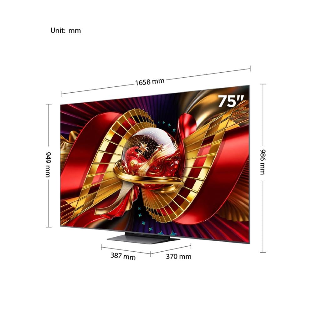 ทีวีเอสคิวดี มินิแอลอีดี 75 นิ้ว TCL (4K, MINI LED, GOOGLE TV) 75C8L