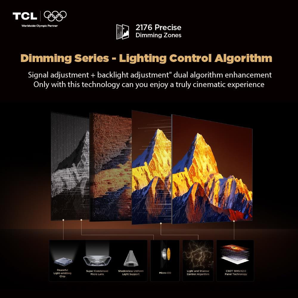 ทีวีเอสคิวดี มินิแอลอีดี 85 นิ้ว TCL (4K, MINI LED, GOOGLE TV) 85C8L