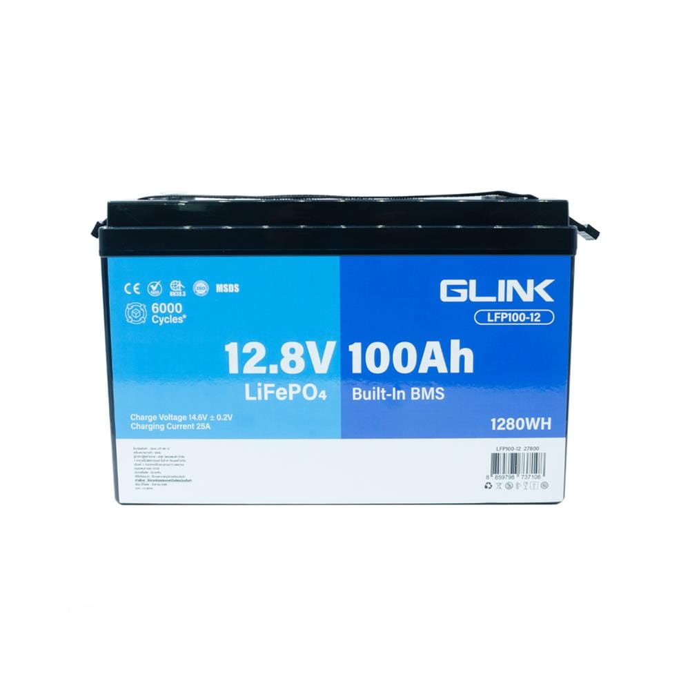 แบตเตอรี่แห้ง GLINK 12.8V PO4 LFP100-12
