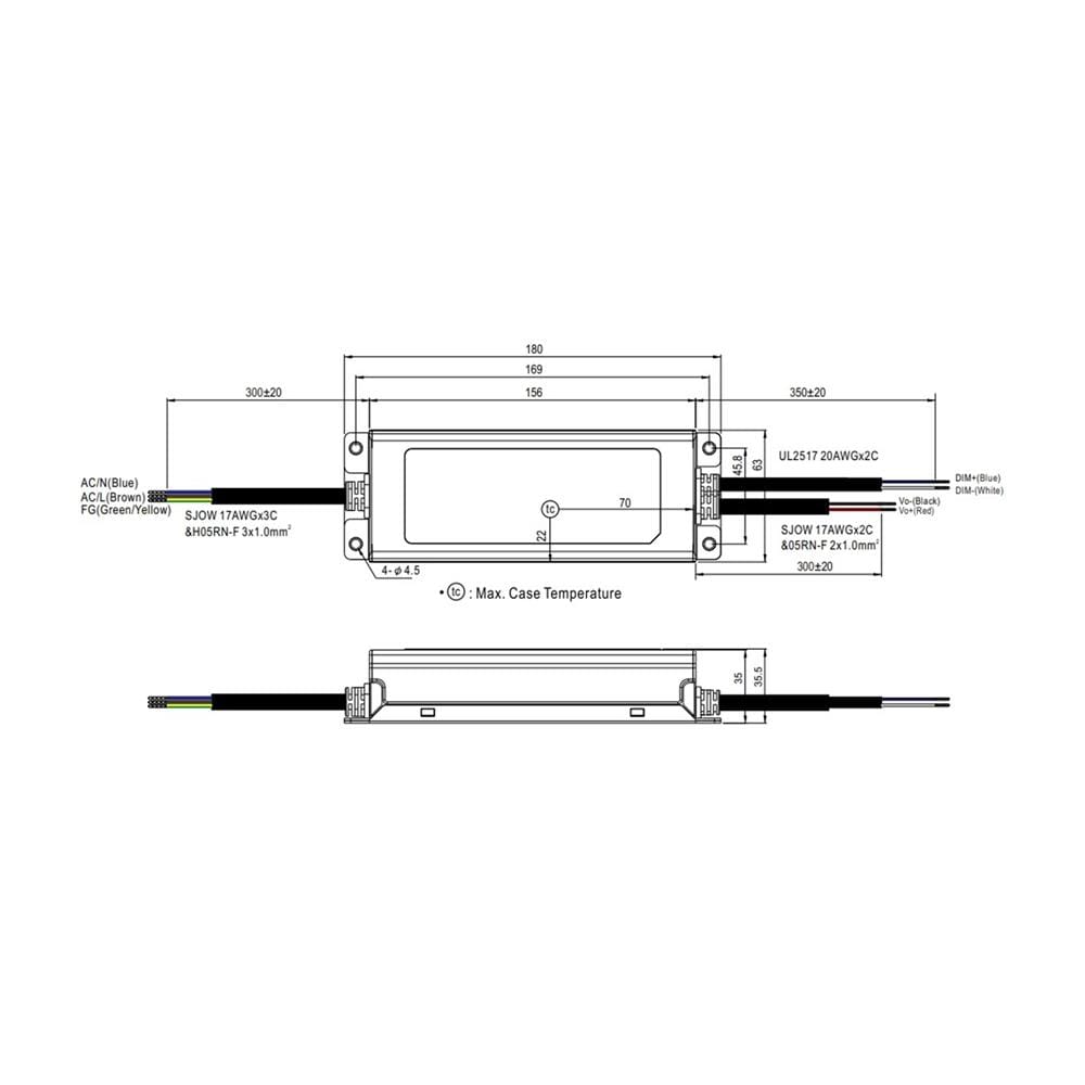 สวิตชิ่งเพาเวอร์ซัพพลาย MEANWELL XLG-150-24V IP67