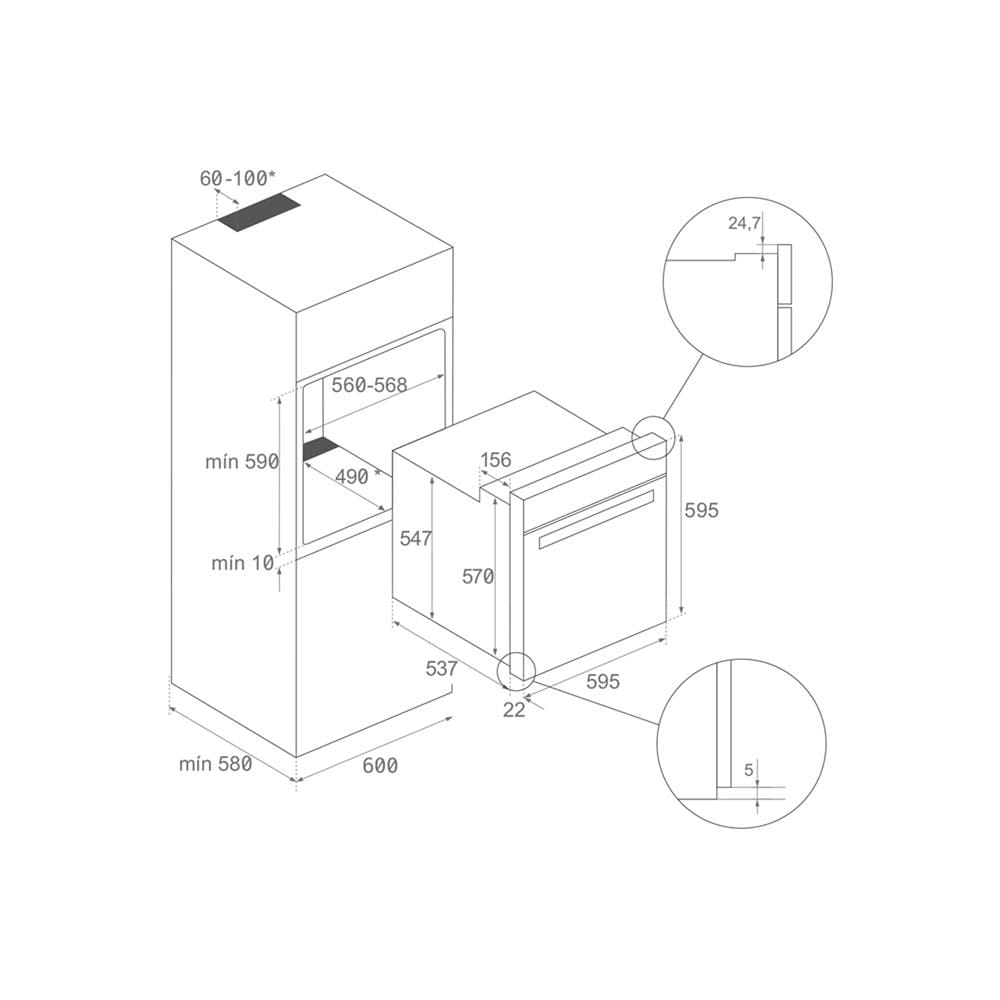 เตาอบฝังดิจิตอล TEKA HSB 6350 FBK E04
