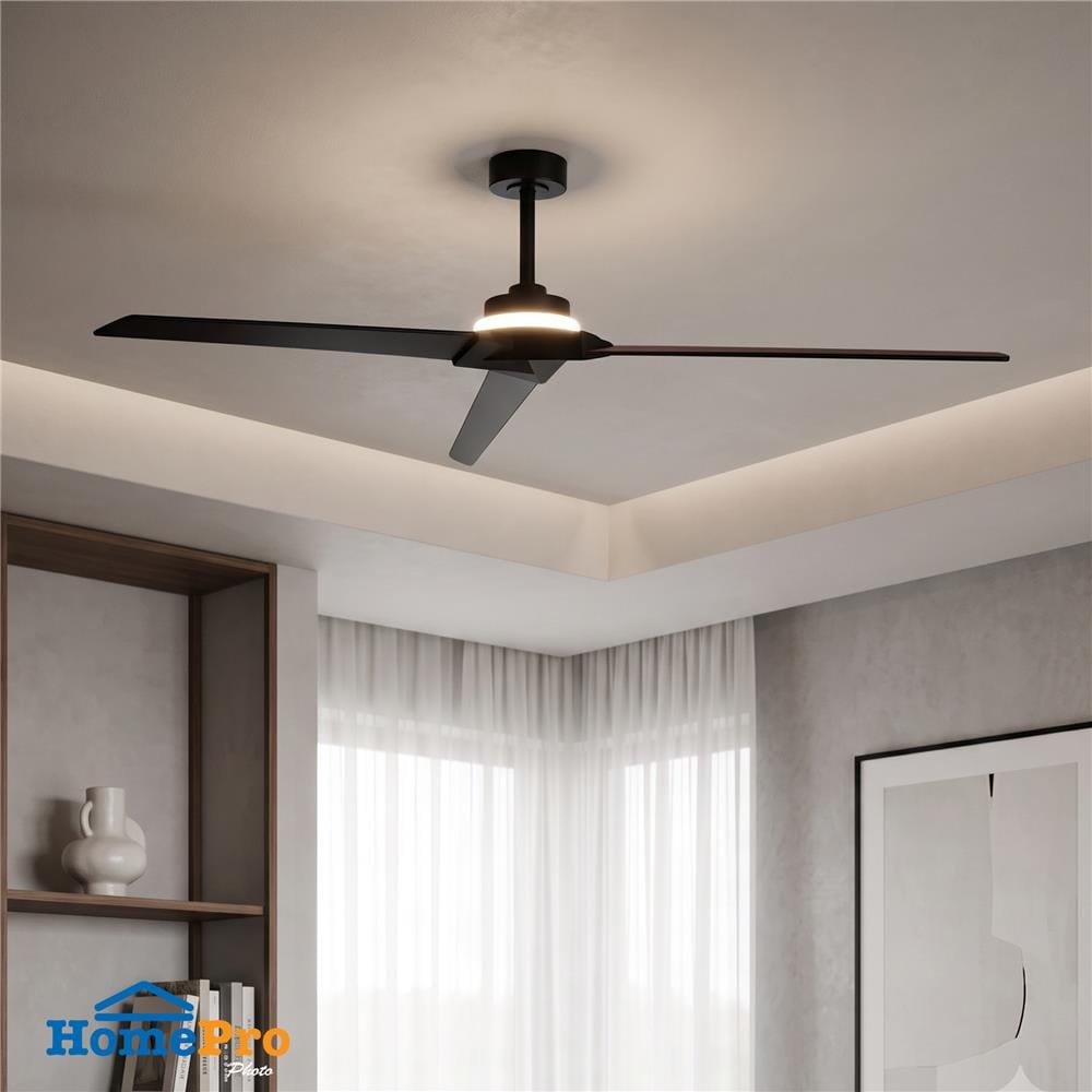 พัดลมโคมไฟ LED CARINI BRISA 20 วัตต์ DAYLIGHT/COOL WHITE/WARM WHITE 70 นิ้ว สีดำ