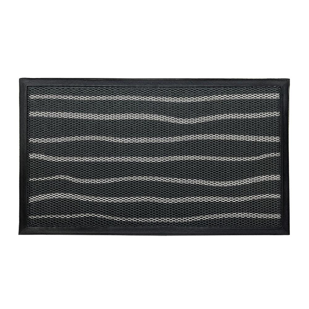 พรมเช็ดเท้าดักฝุ่น HOME LIVING STYLE LINER 45x75 ซม. สีดำ