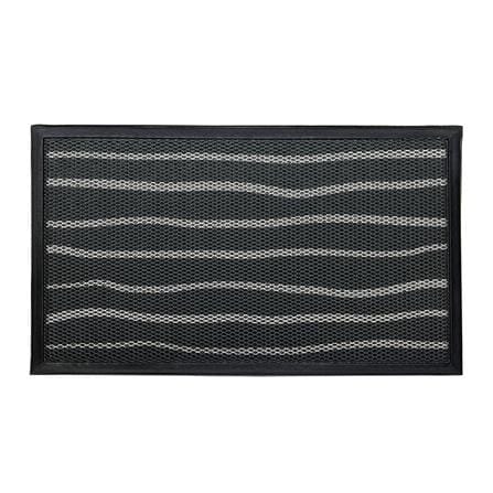 พรมเช็ดเท้าดักฝุ่น HOME LIVING STYLE LINER 45x75 ซม. สีดำ_0