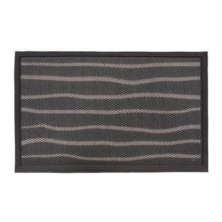 พรมเช็ดเท้าดักฝุ่น HOME LIVING STYLE LINER 45x75 ซม. สีดำ_0