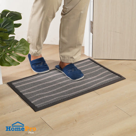 พรมเช็ดเท้าดักฝุ่น HOME LIVING STYLE LINER 45x75 ซม. สีดำ_5