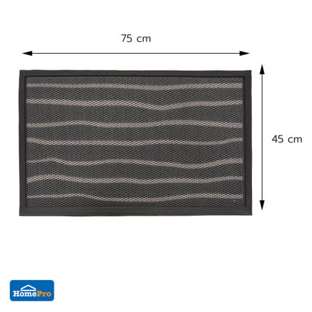 พรมเช็ดเท้าดักฝุ่น HOME LIVING STYLE LINER 45x75 ซม. สีดำ_7