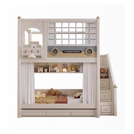 เตียง 2 ชั้น 5 ฟุต DREAM CAR KID LITTLE HAVEN สีครีม_0