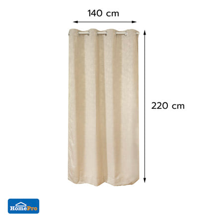 ผ้าม่าน EYELET HOME LIVING STYLE LENA UV 140x220 ซม. สีครีม_6