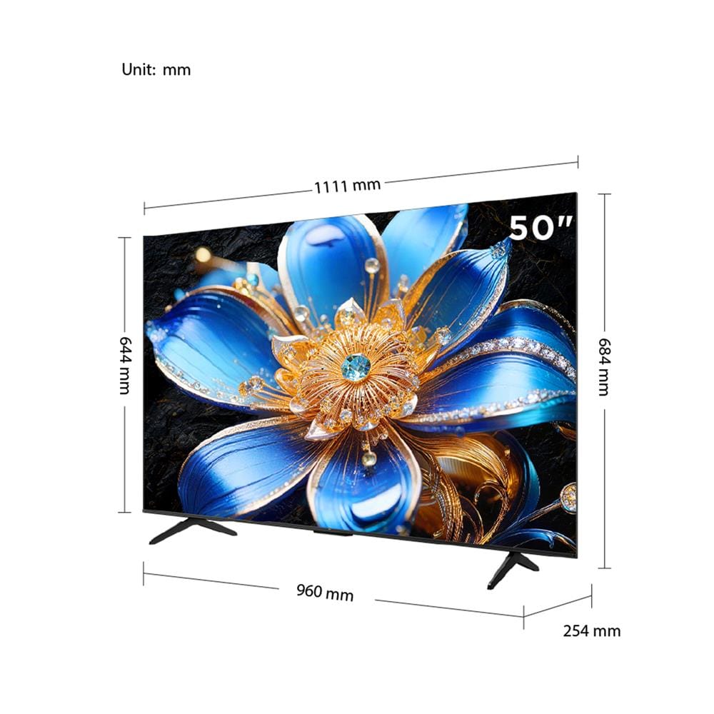 ทีวีคิวแอลอีดี 50 นิ้ว TCL (4K, QLED, GOOGLE TV) 50T6D