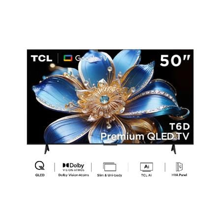 ทีวีคิวแอลอีดี 50 นิ้ว TCL (4K, QLED, GOOGLE TV) 50T6D_8
