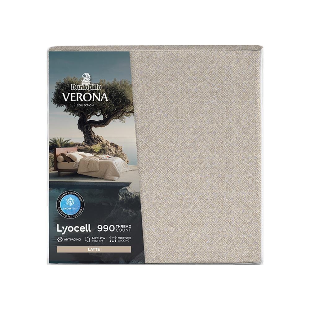 ชุดผ้าปูที่นอน 5 ฟุต (ชุด 5 ชิ้น) DUNLOPILLO VERONA VRN-04 S26 LATTE