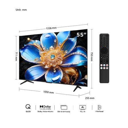ทีวีคิวแอลอีดี 55 นิ้ว TCL (4K, QLED, GOOGLE TV) 55T6D_9