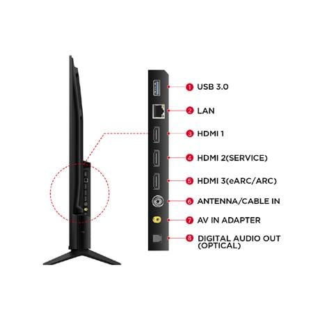 ทีวีคิวแอลอีดี 55 นิ้ว TCL (4K, QLED, GOOGLE TV) 55T6D_8