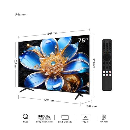 ทีวีคิวแอลอีดี 75 นิ้ว TCL (4K, QLED, GOOGLE TV) 75T6D_9