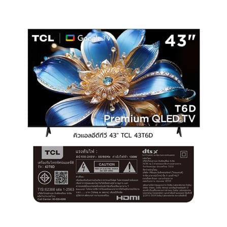 ทีวีคิวแอลอีดี 43 นิ้ว TCL (4K, QLED, GOOGLE TV) 43T6D_11