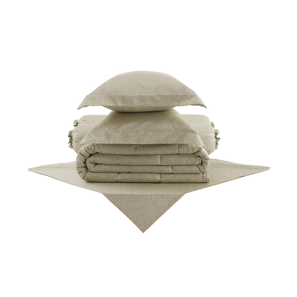 ชุดผ้าปูที่นอน 5 ฟุต (ชุด 6 ชิ้น) DUNLOPILLO VERONA VRN-04 S26 LATTE