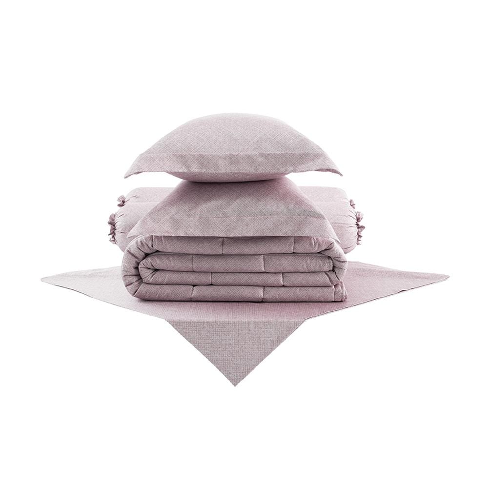 ชุดผ้าปูที่นอน 6 ฟุต (ชุด 6 ชิ้น) DUNLOPILLO VERONA VRN-03 S26 LIGHT PINK