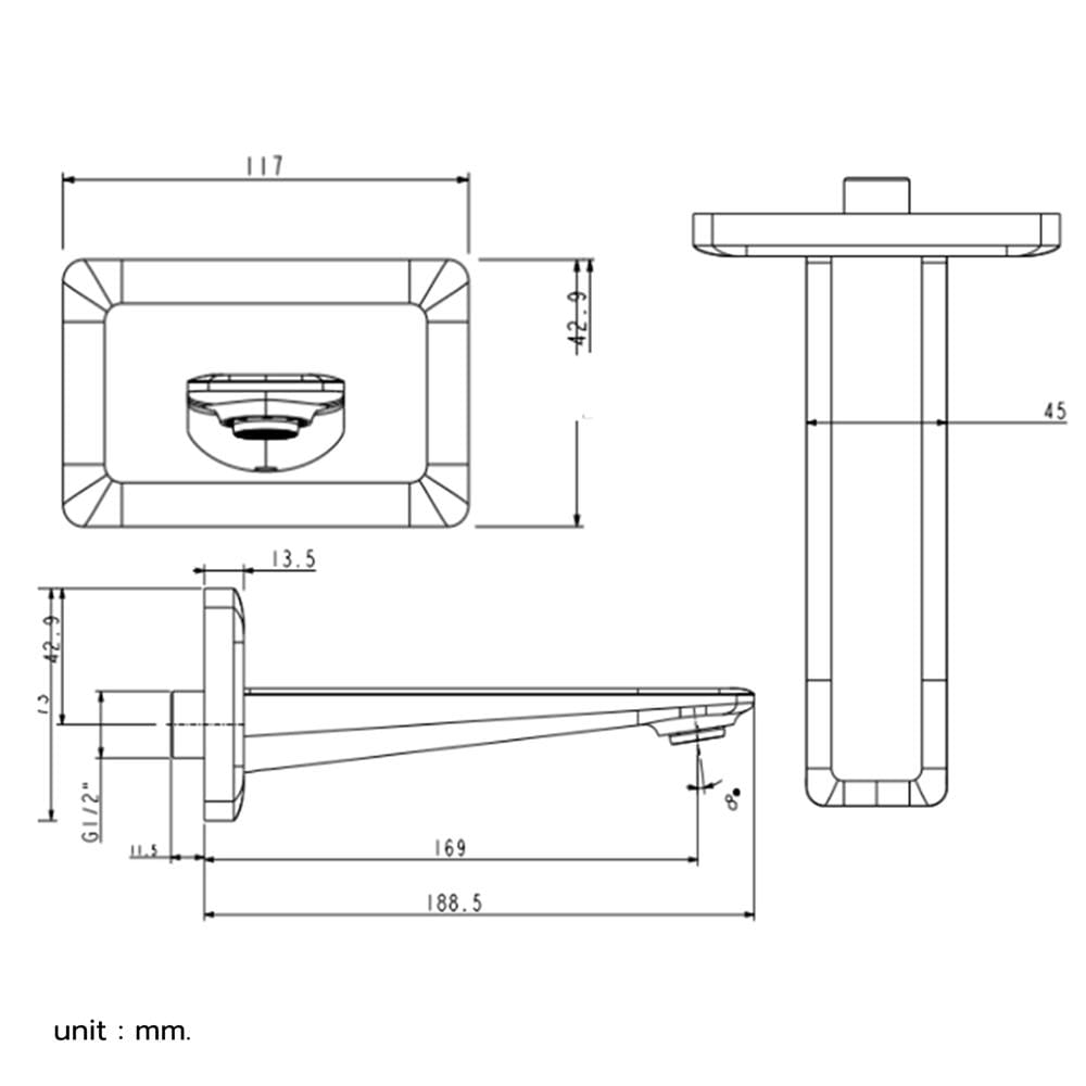 ก๊อกผสมอ่างอาบ AMERICAN STANDARD A-3661-900