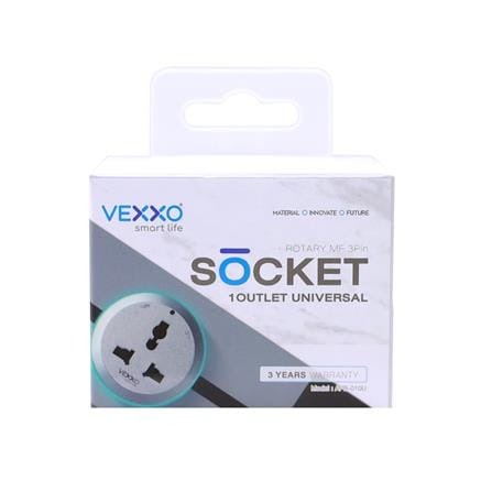 เต้ารับไร้สาย 3 ตา VEXXO F5ADP-VEX2-010U สีเทา_3