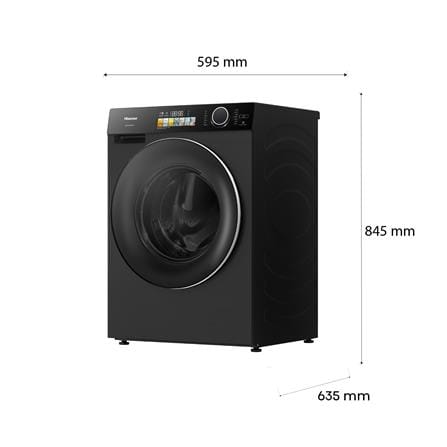 เครื่องซักผ้าฝาหน้า HISENSE WF120M5 12 กก. 1400 RPM อินเวอร์เตอร์ สีดำ_5